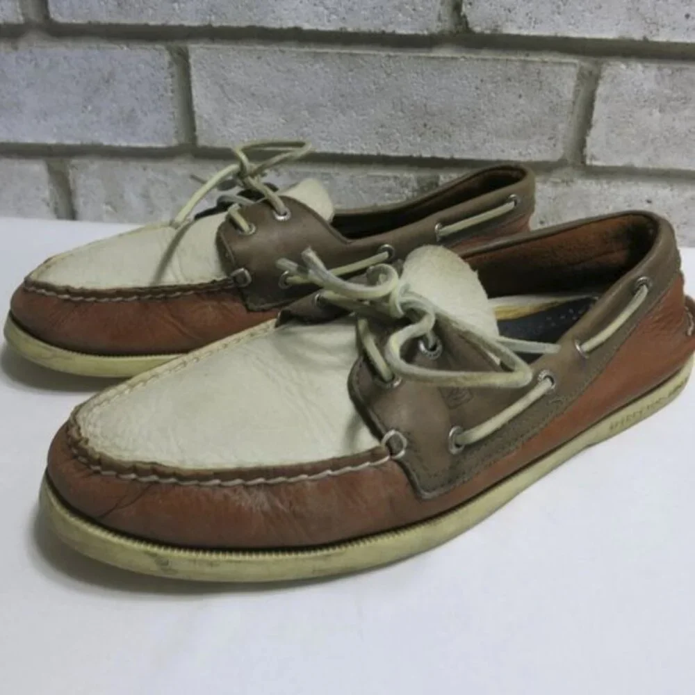 Sperry Top-Sider Tri-Color Nubuck Leather Comfort Deck Boat Shoes 11.5 M